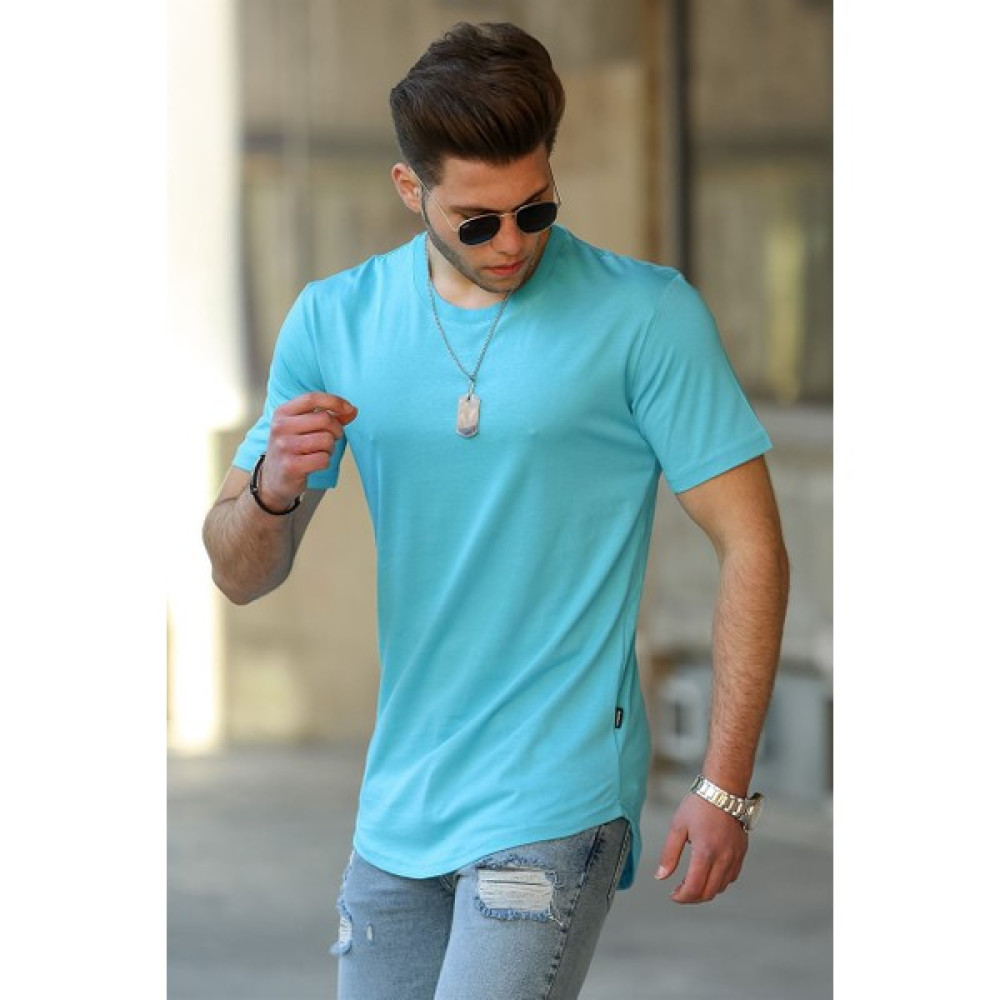 Madmext Basic Mavi Erkek T-Shirt 4500 Erkek T-shirt Fiyatı