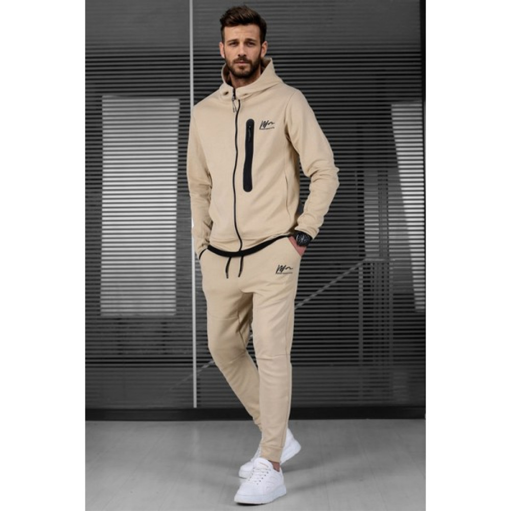 Madmext Bej Baskılı Regular Fit Erkek Eşofman Takımı Erkek Eşofman Fiyatı