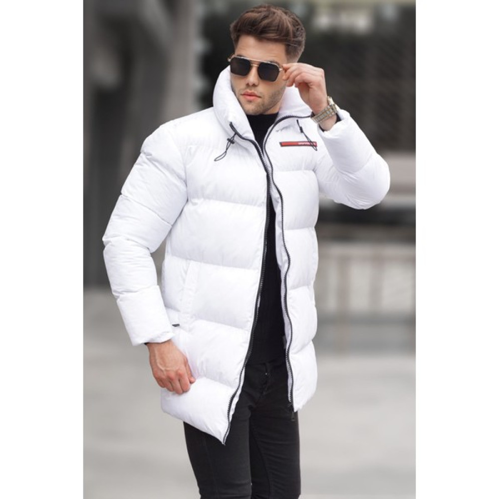 Madmext Beyaz Basic Şişme Mont 5776 Erkek Mont Fiyatı
