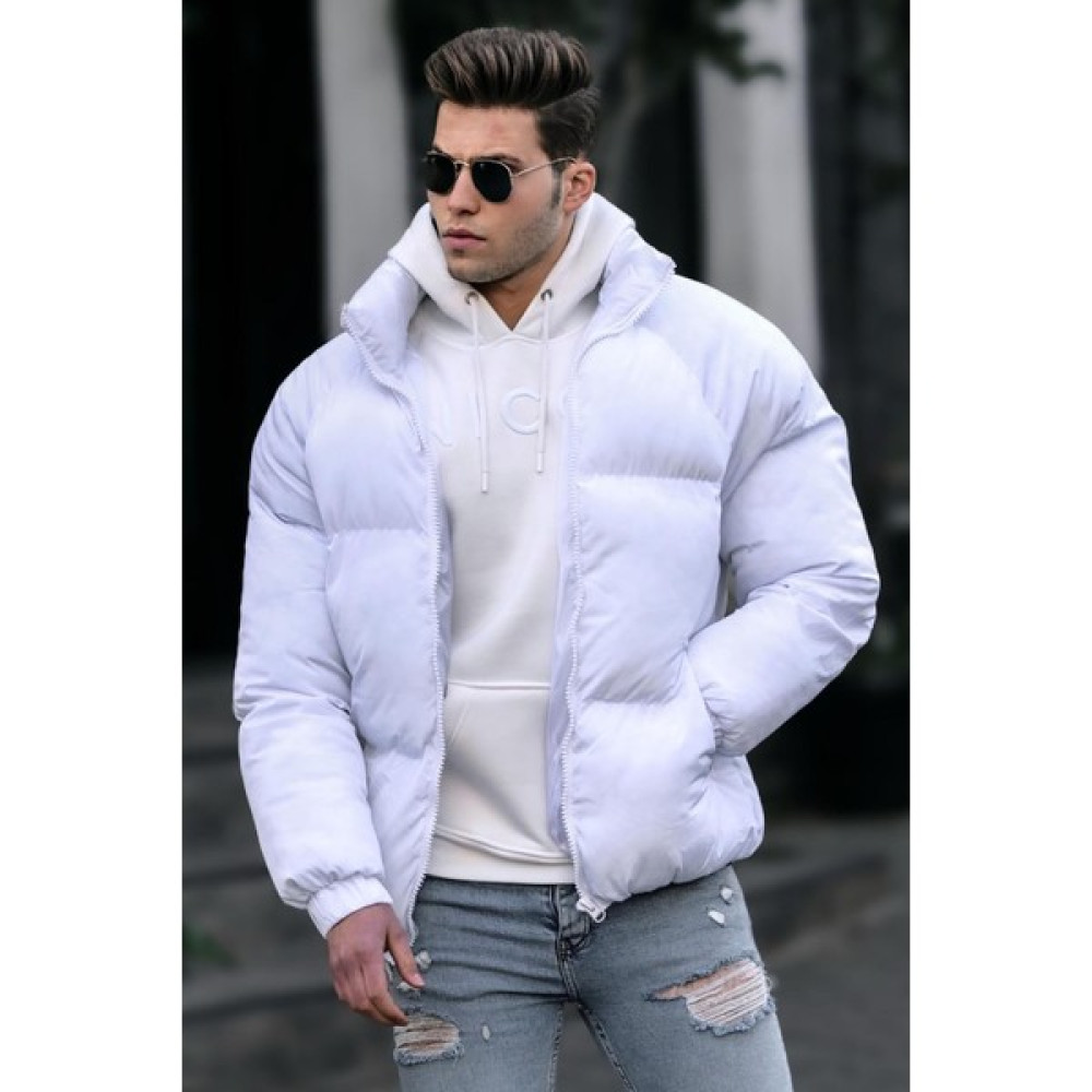 Madmext Beyaz Şişme Mont 5064 Erkek Mont Fiyatı