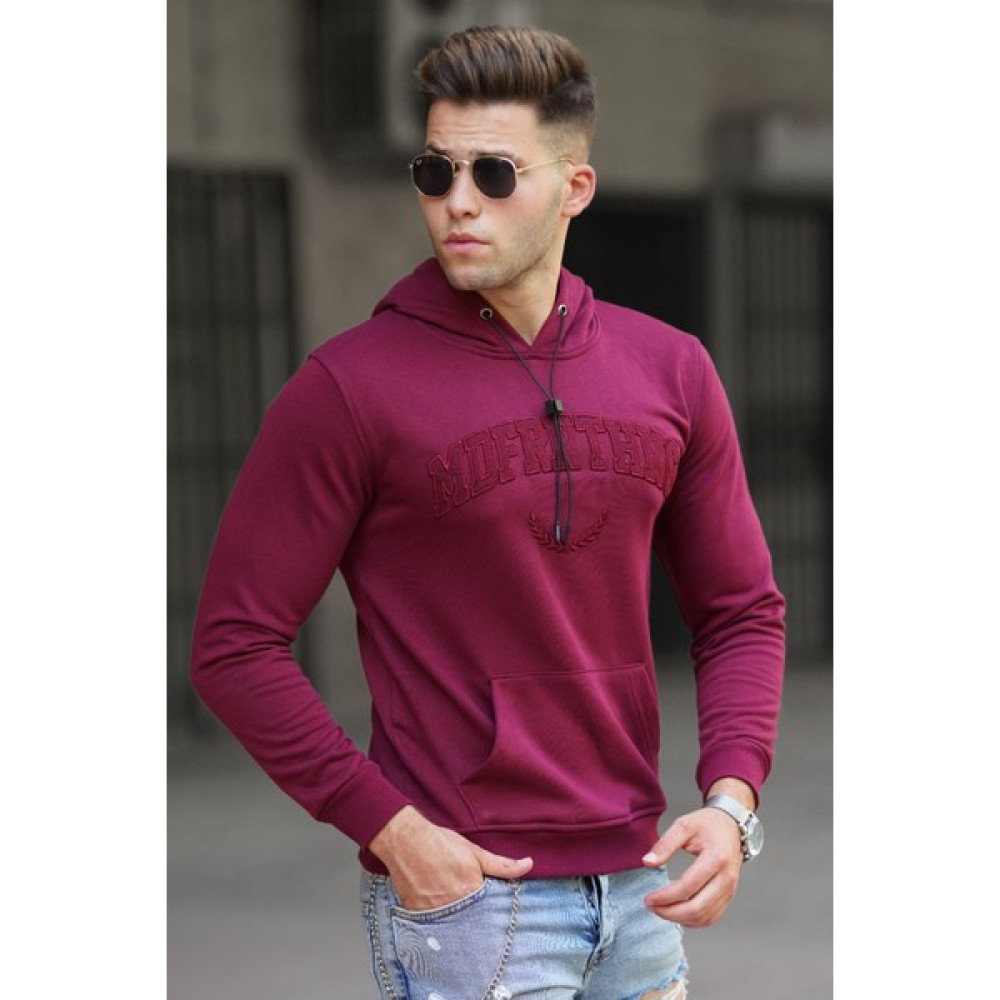 Madmext Bordo Kapüşonlu Sweatshirt 5289 Erkek Sweatshirt Fiyatı