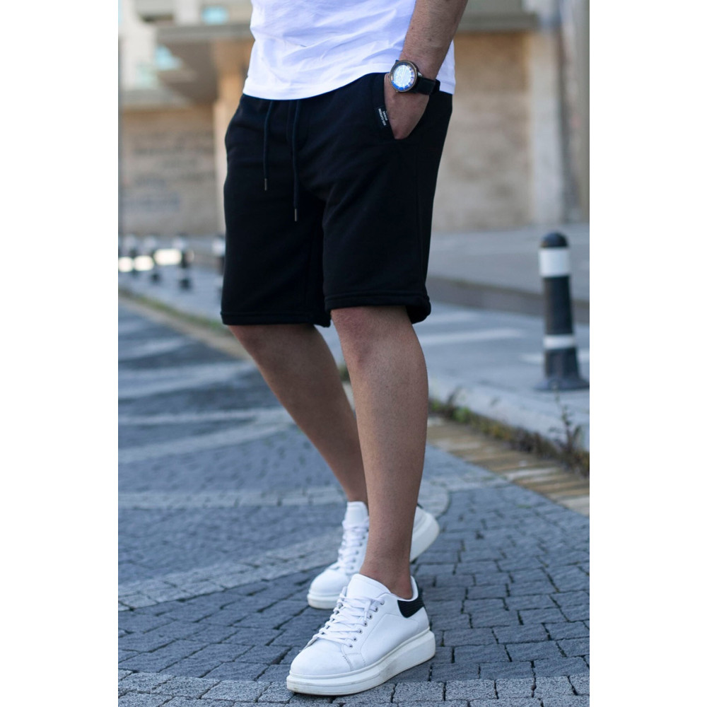 Madmext Erkek Çift Cepli Regular Fit Şort Siyah XL Beden Erkek Şort Fiyatı