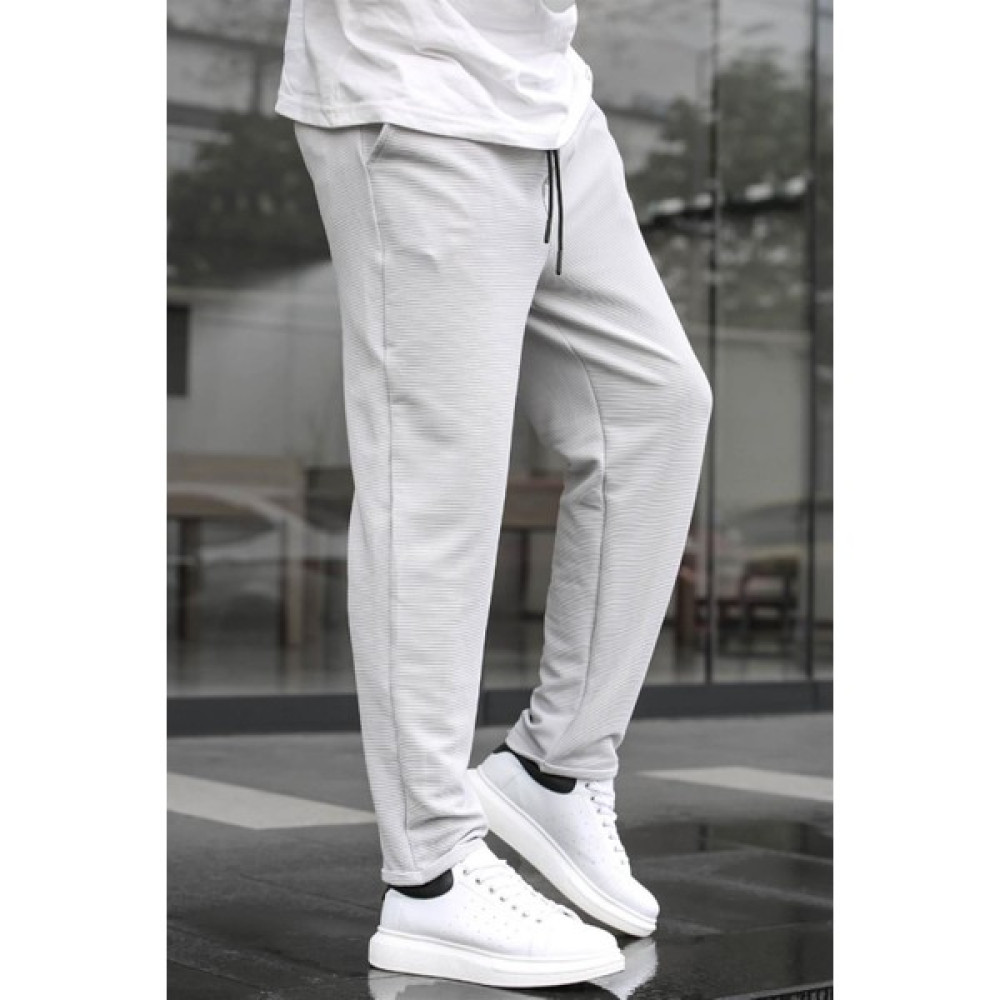 Madmext Gri Basic Waffle Kumaş Erkek Pantolon 6509 Erkek Jeans / Kot Pantolon Fiyatı