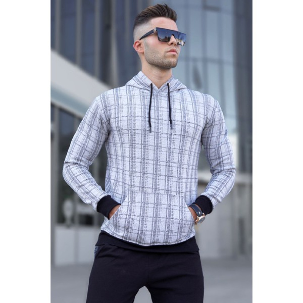 Madmext Gri Kapüşonlu Sweatshirt 5330 Erkek Sweatshirt Fiyatı