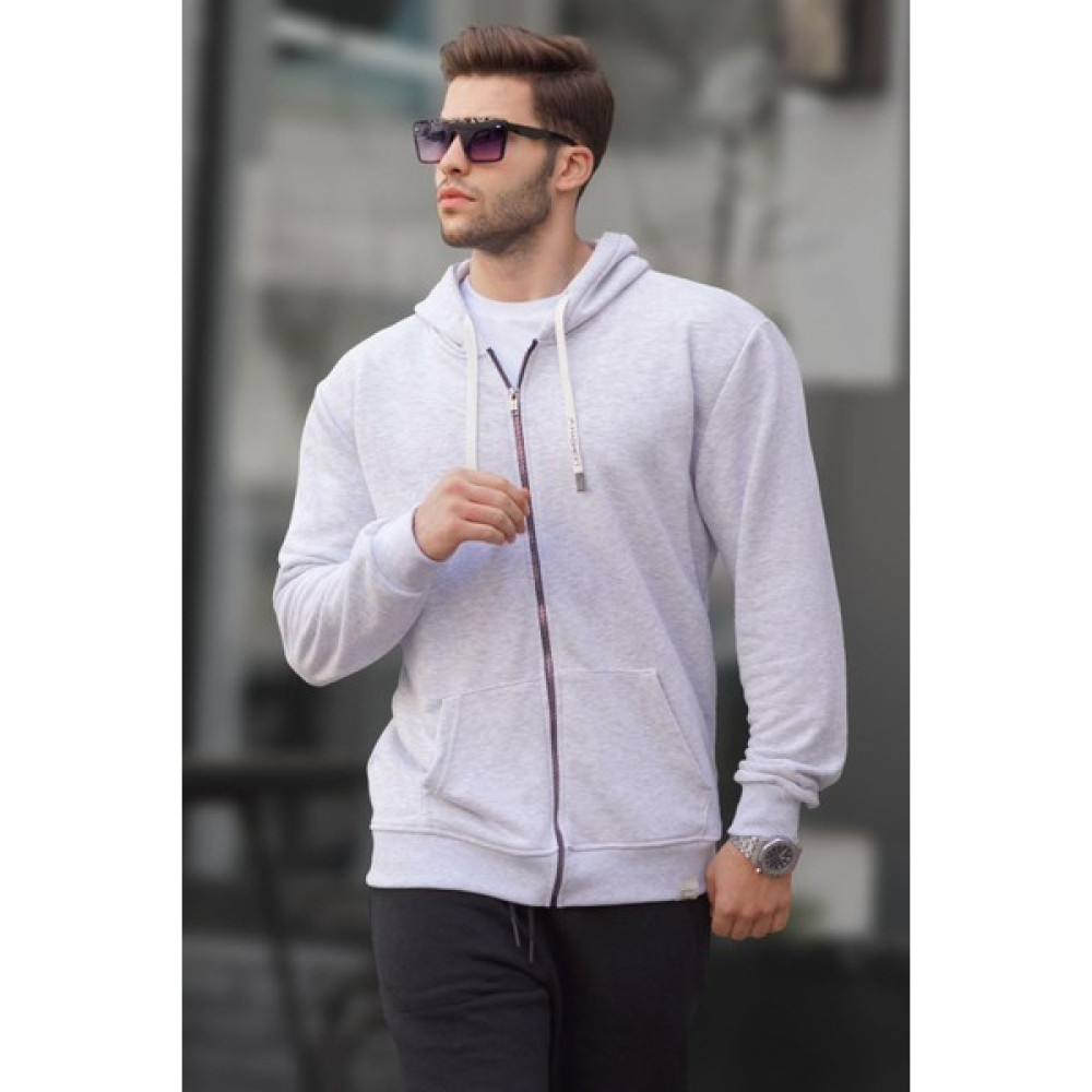 Madmext Karmelanj Fermuarlı Kapüşonlu Sweatshirt 6161 Erkek Sweatshirt Fiyatı