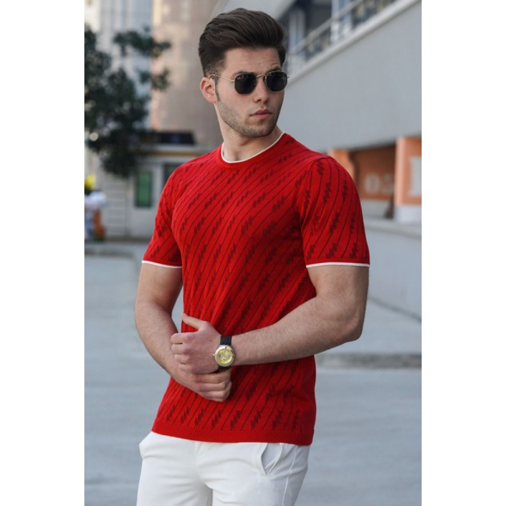 Madmext Kırmızı Oversize Erkek Tişört 5119 Erkek T-shirt Fiyatı