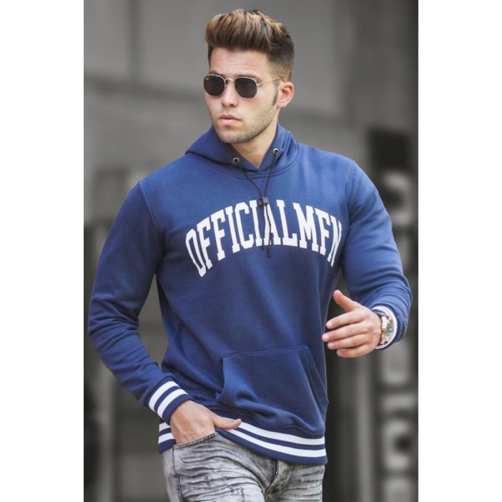 Madmext Lacivert Kapüşonlu Sweatshirt 5287 Erkek Sweatshirt Fiyatı