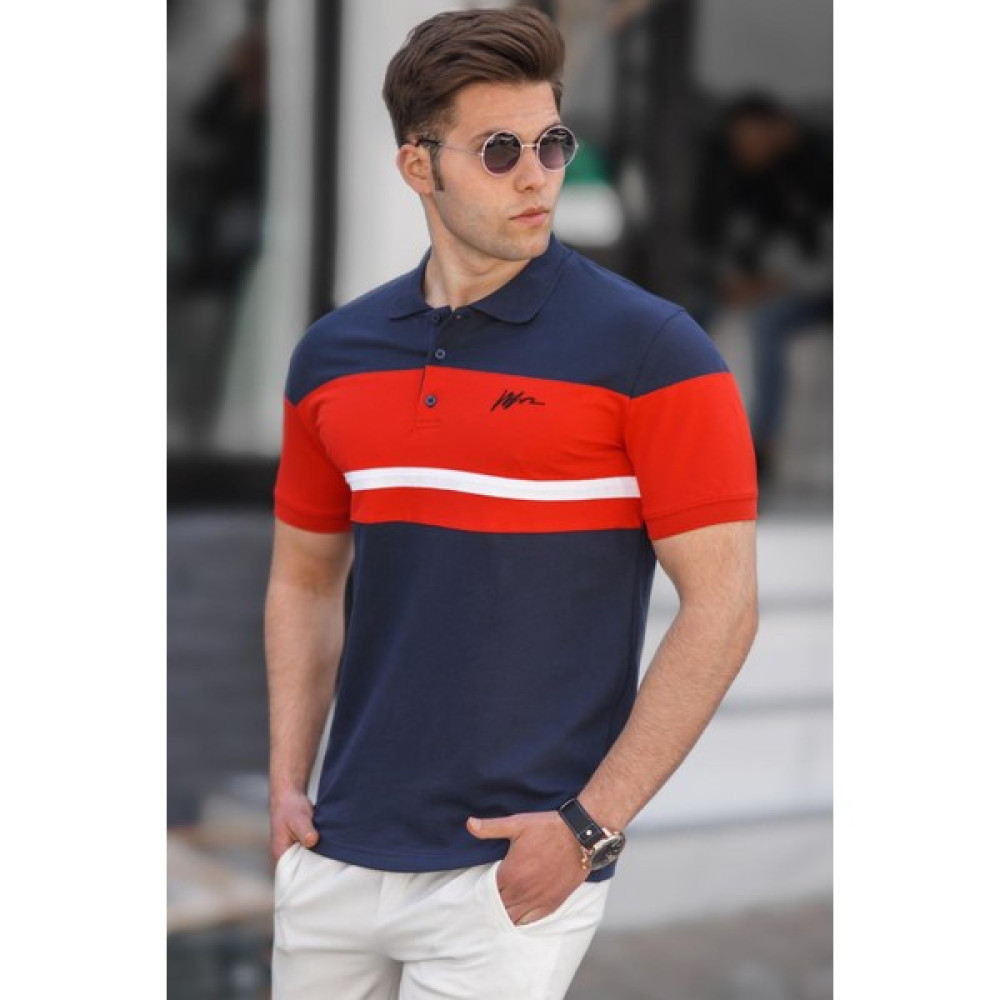 Madmext Lacivert Polo Yaka Erkek Tişört 5239 Erkek T-shirt Fiyatı