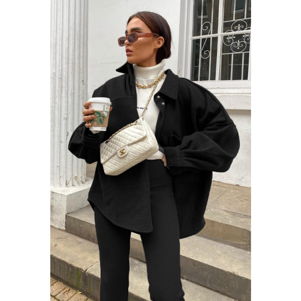 Madmext Mad Girls Siyah Over Size Gömlek Ceket Mg1281 M Beden Kadın Gömlek Fiyatı