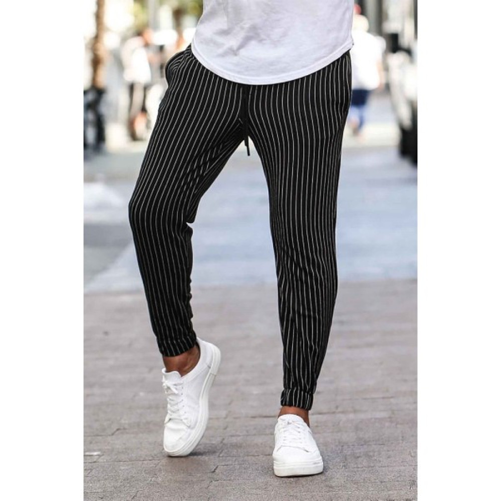 Madmext Madmext Çizgili Siyah Jogger 2931 Erkek Pantolon Fiyatı