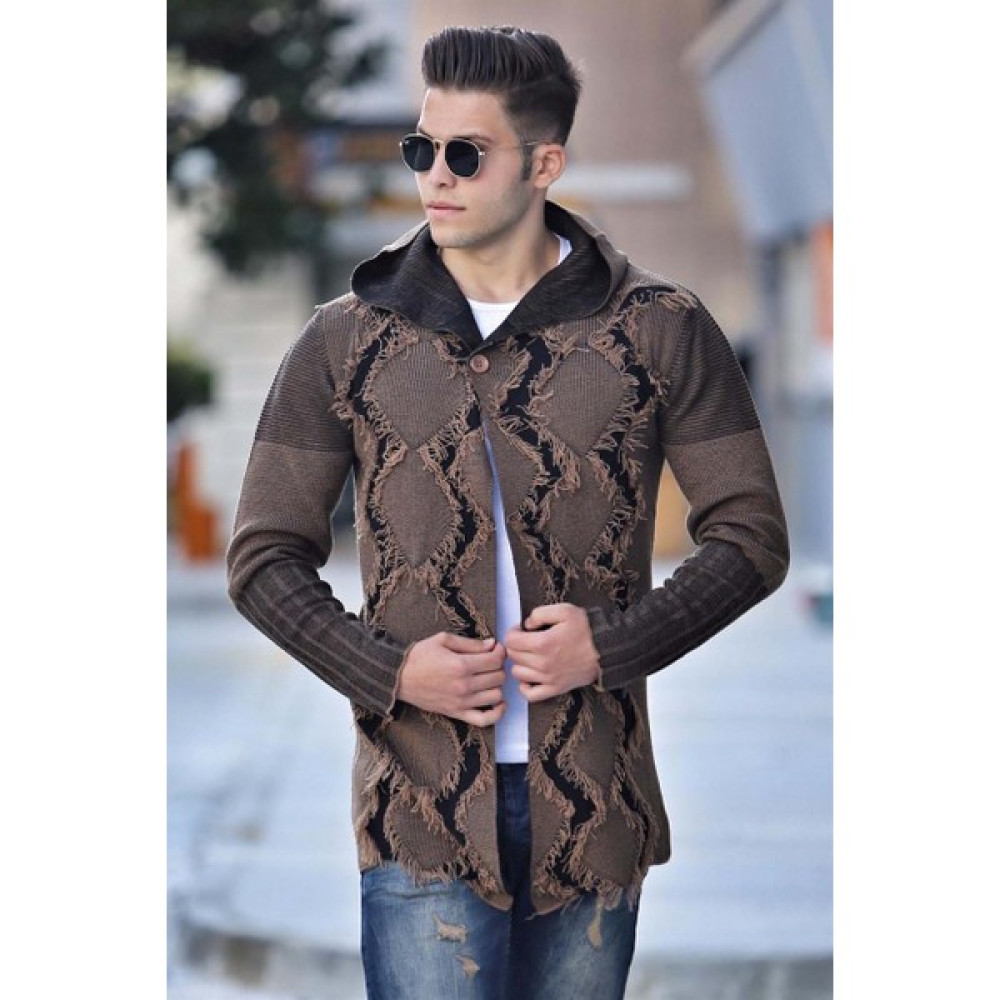 Madmext Örgü Detaylı Camel Hırka 2058 Erkek Hırkalar Fiyatı