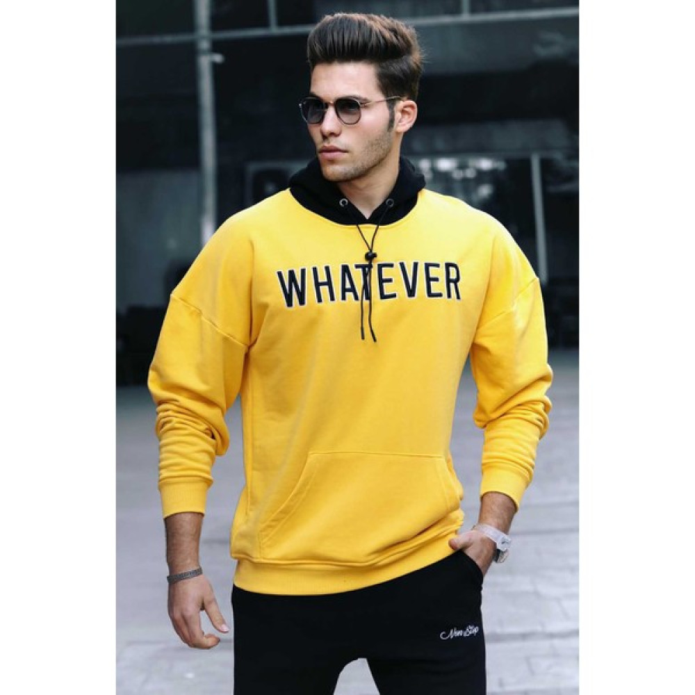 Madmext Sarı Kapüşonlu Sweatshirt 4774 Erkek Sweatshirt Fiyatı