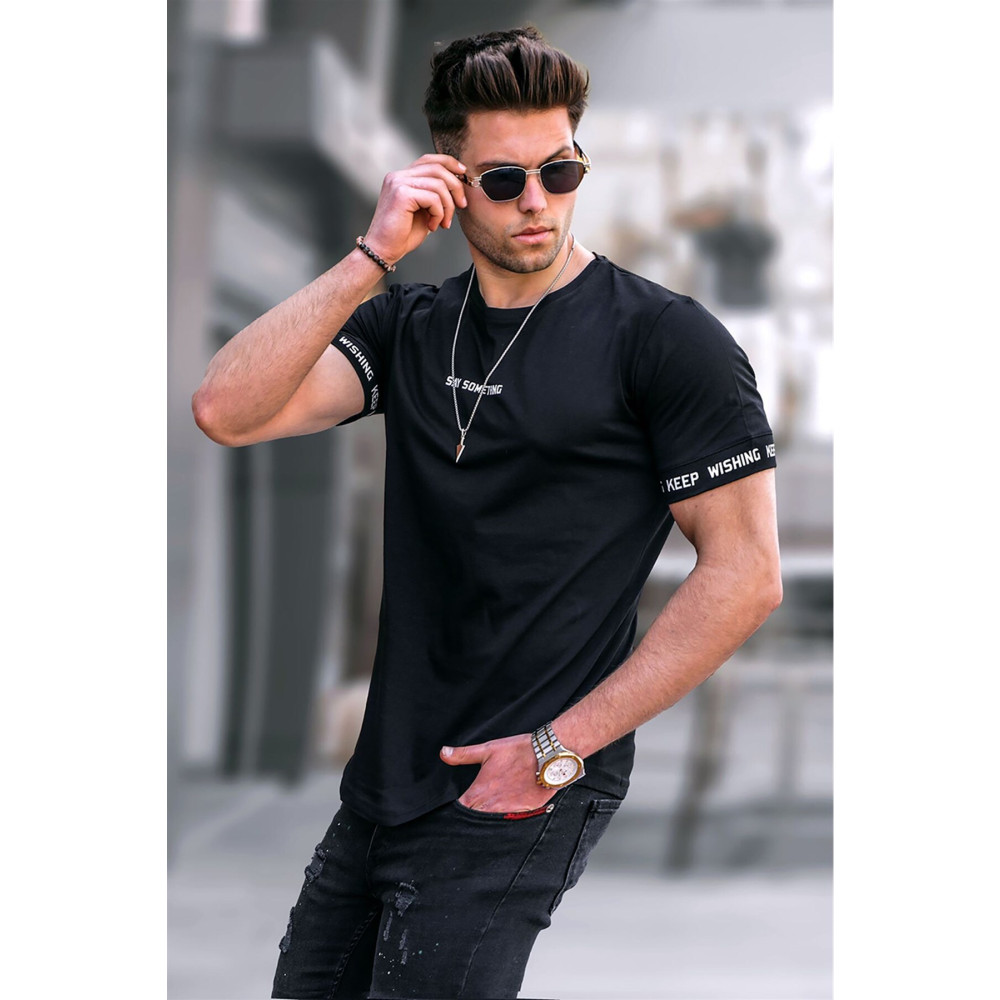 Madmext Siyah Erkek Tişört XL Beden Bayan T-shirt Fiyatı
