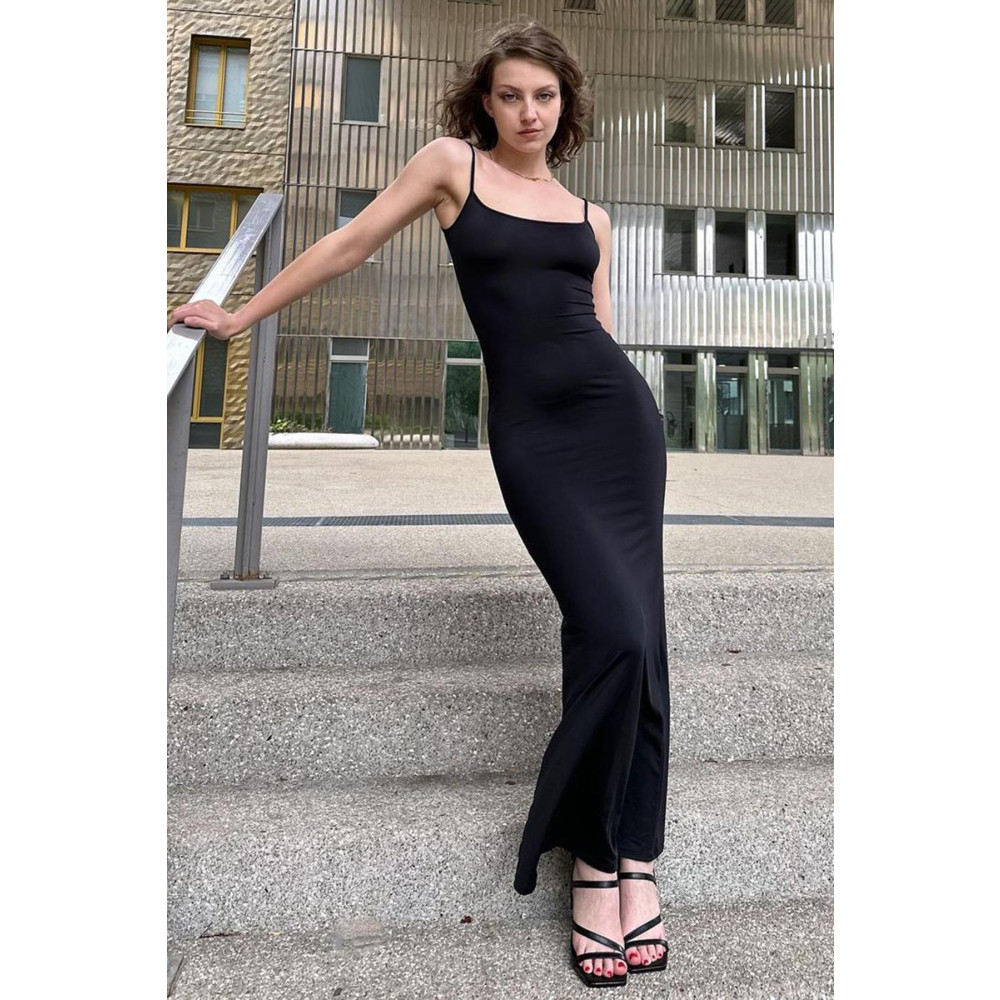 Madmext Siyah Uzun Asklı Basic Elbise S Beden Elbise Fiyatı