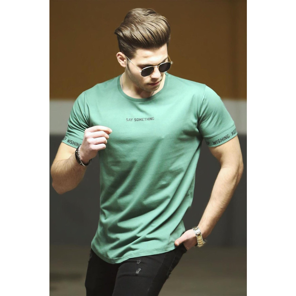 Madmext Yeşil Erkek Tişört M Beden Bayan T-shirt Fiyatı