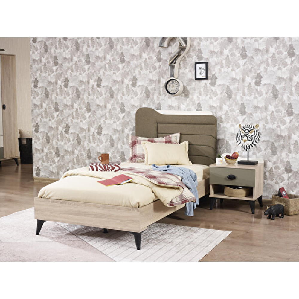 Mado Tek Kişilik 100 x 200 cm Genç Karyola - Haki - Yeşil Karyola Fiyatı