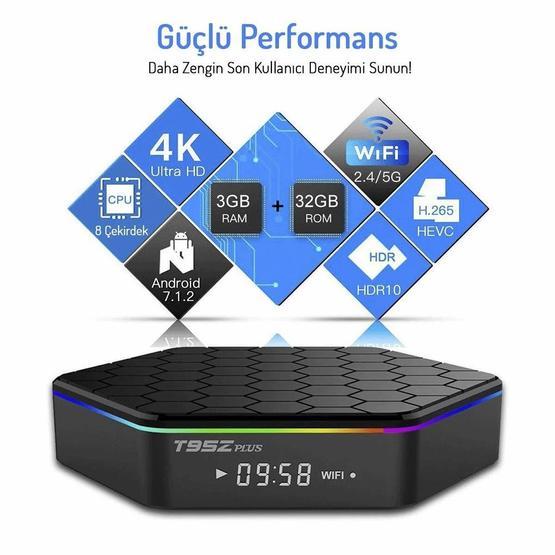 MAGBOX T95 ZPLUS S912 2GB DDR3 RAM 16GB HAFIZA DAHİLİ WİFİ NETFLIX 4K ANDROID TV BOX