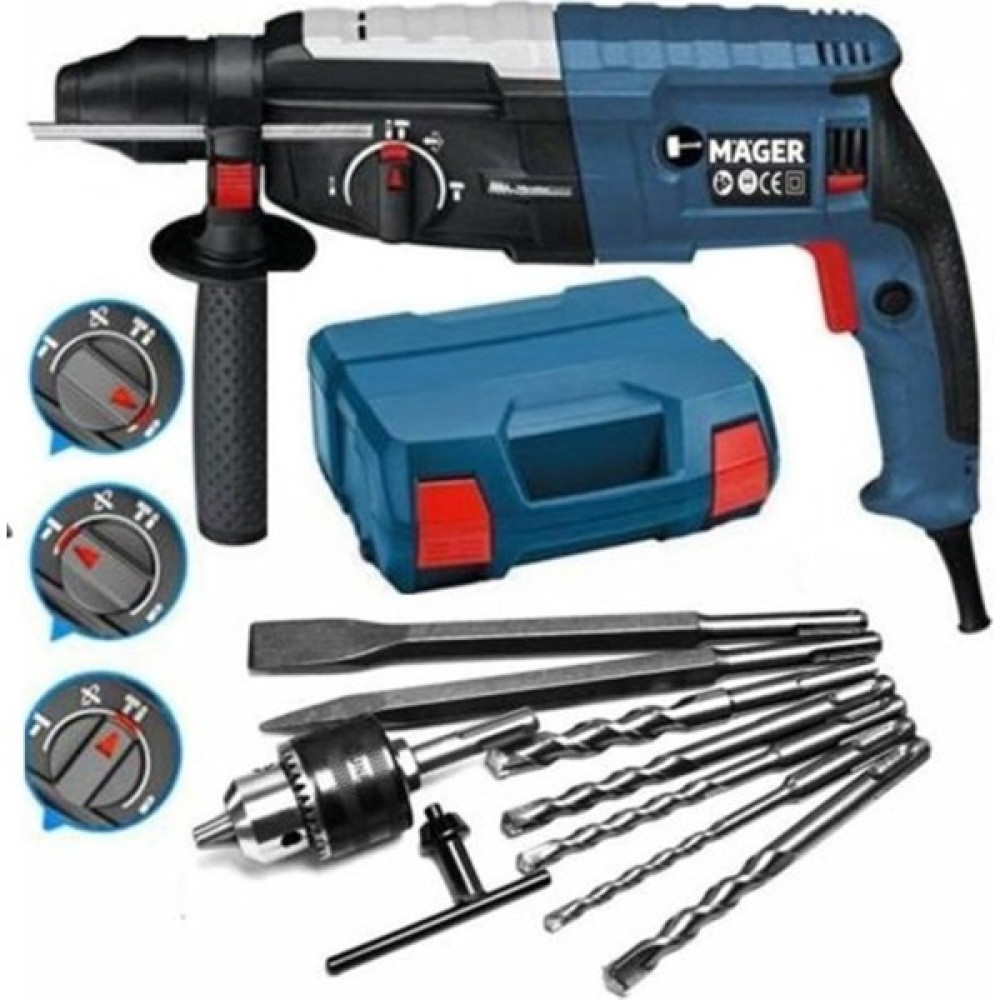 Mager Alman 3000 Watt Kırıcı Delici Hilti Matkap Metal Şanzumanlı ++ 5 Adet Uç ++yedek Mandren Kırıcı Deliciler & Kırıcılar Fiyatı