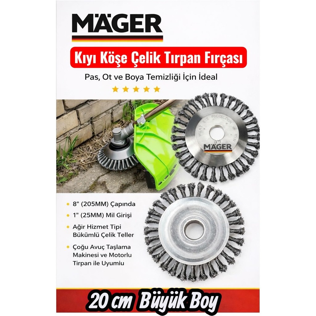 Mager Çelik Fırça Telli Kıyı Köşe Tırpan Başlığı - Taşlama Makinaları ile Uyumlu Diğer Fiyatı
