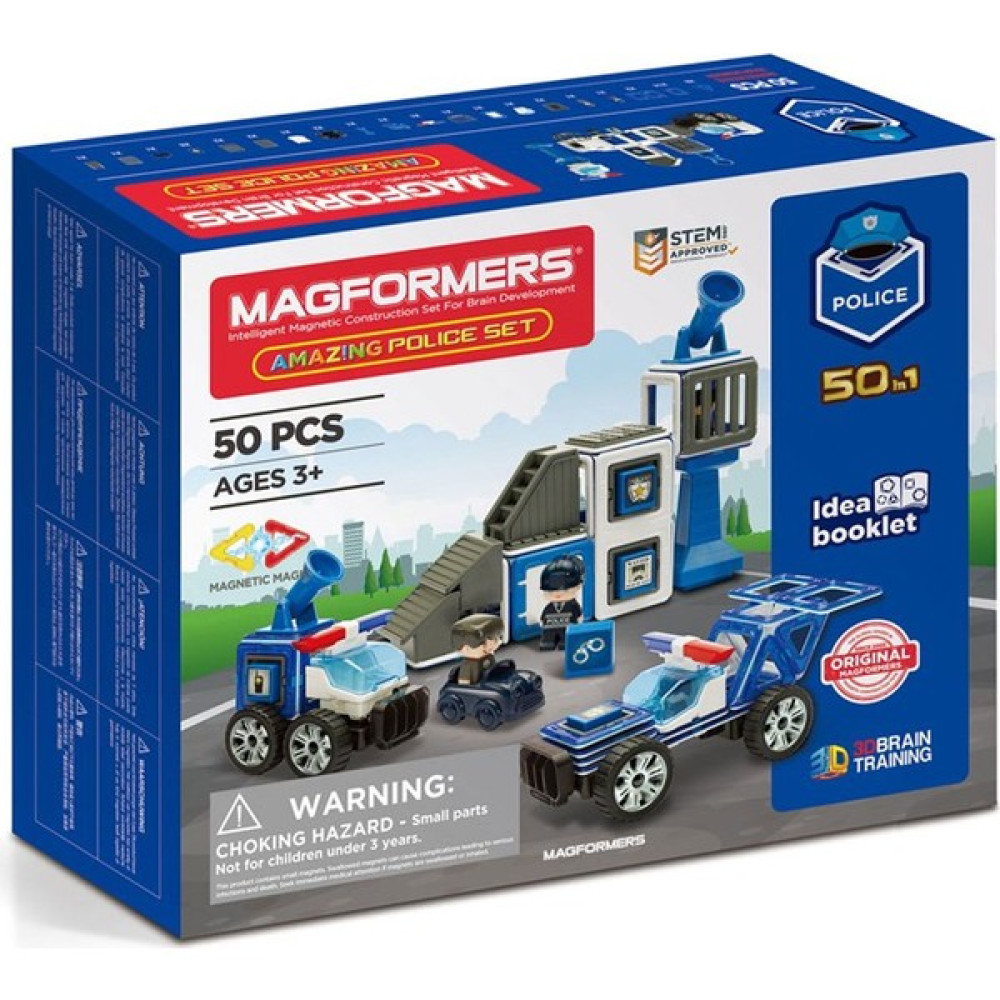Magformers Mıknatıslı Police Set - 50 Parça Legolar ( Yapım Oyuncakları ) Fiyatı