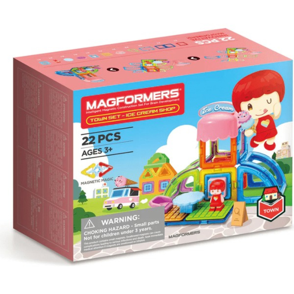 Magformers Mıknatıslı Town Set - Ice Cream Shop - 22 Parça Legolar ( Yapım Oyuncakları ) Fiyatı