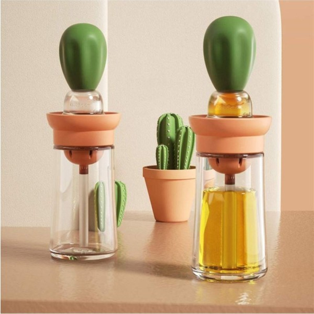 Magi Toptan Kaktüs Yağdanlık 2 In 1 Silikon Fırçalı Cam Yağdanlık Yumurta ve Sos Fırçası 150 ml Mutfak Gereçleri Fiyatı