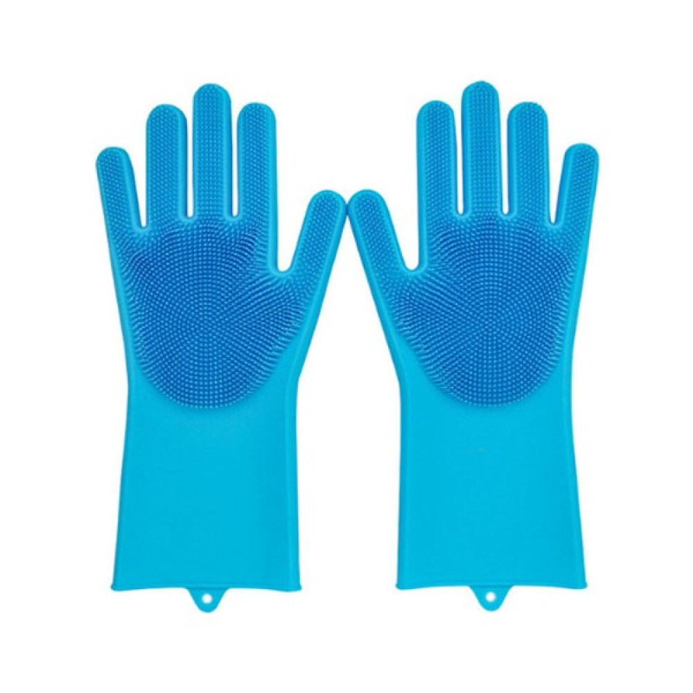 Magic Gloves Sihirli Bulaşık Eldiveni Mutfak Banyo Temizleme Fırçası Oto Ev Iş - Mavi Diğer Fiyatı