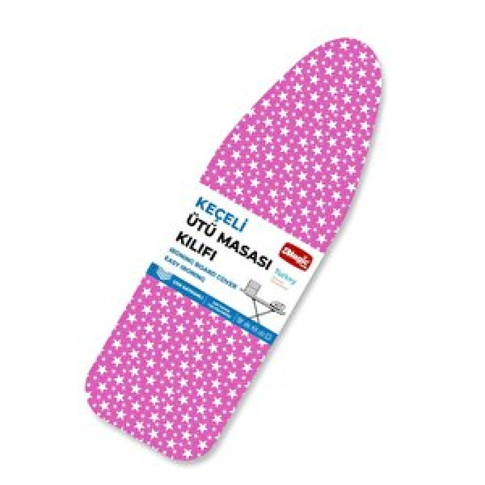 Magic Lady Retro Model 122x45 Cm Pembe Yıldız Desenli Keçeli Ütü Masası Kılıfı Ütü Masaları ve Aksesuarları Fiyatı
