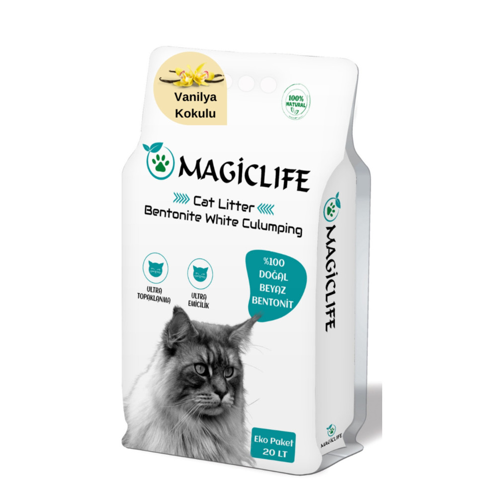 MAGIC LIFE 20 Lt Ince Tane Vanilya Kokulu Beyaz Kedi Kumu Ince Taneli Evcil Hayvan Ürünleri Fiyatı