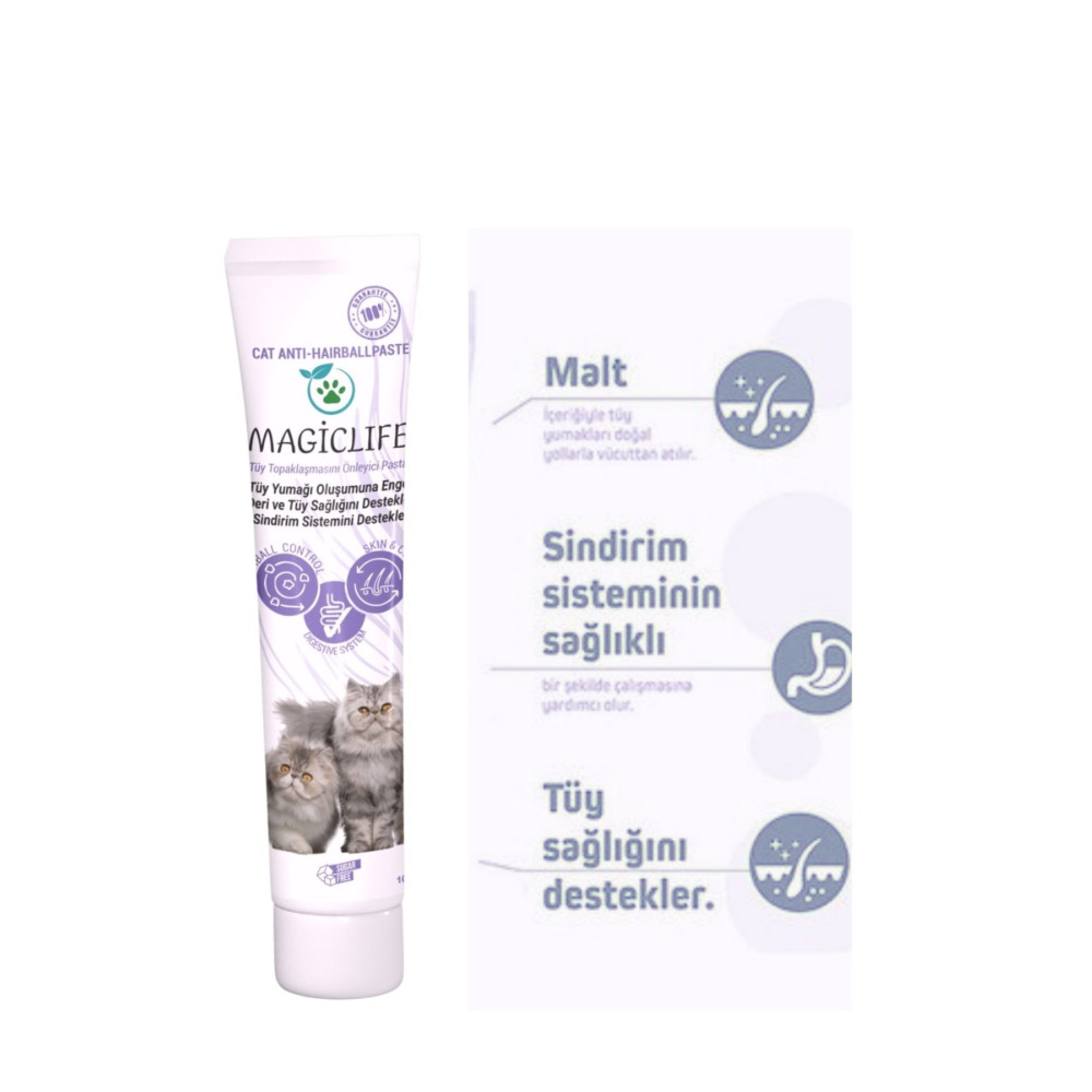MAGIC LIFE Magiclife Hairball Malt Paste 100gr Kediler Için Tüy Yumağı Önleyen Malt Paste Evcil Hayvan Ürünleri Fiyatı