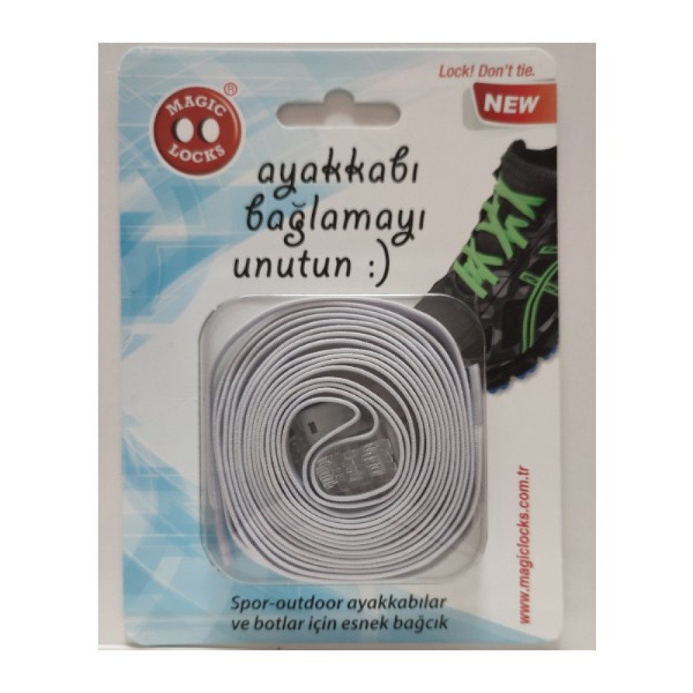 Magic Locks Akıllı Yassı Bağcık- Beyaz -05B1 Ayakkabılar ve Çantalar Fiyatı