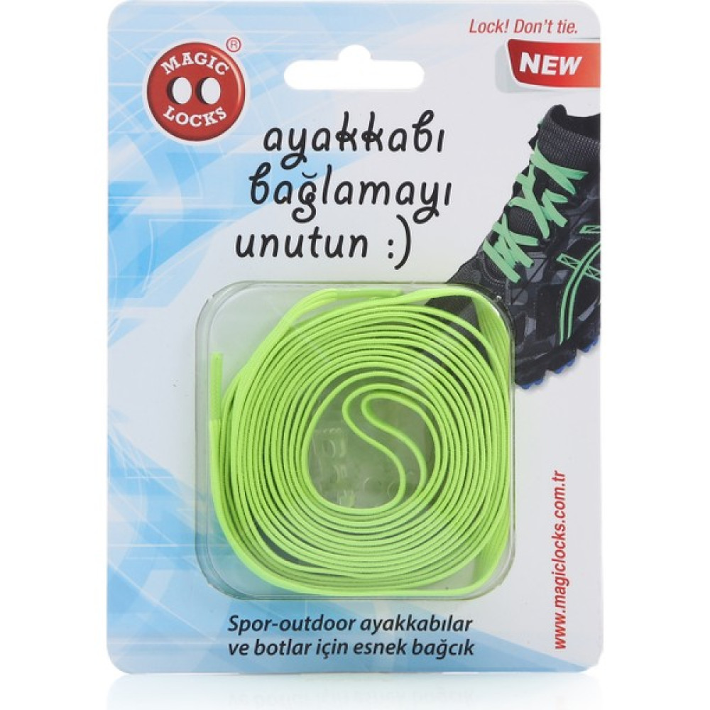 Magic Locks Neon Sarı Kilitli Elastik Akıllı Bağcık (Düz) Ayakkabılar ve Çantalar Fiyatı