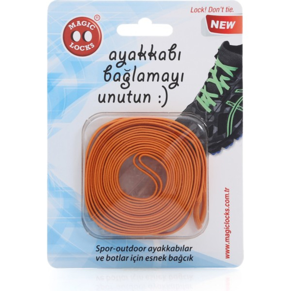 Magic Locks Turuncu Kilitli Elastik Akıllı Bağcık (Düz) Ayakkabılar ve Çantalar Fiyatı