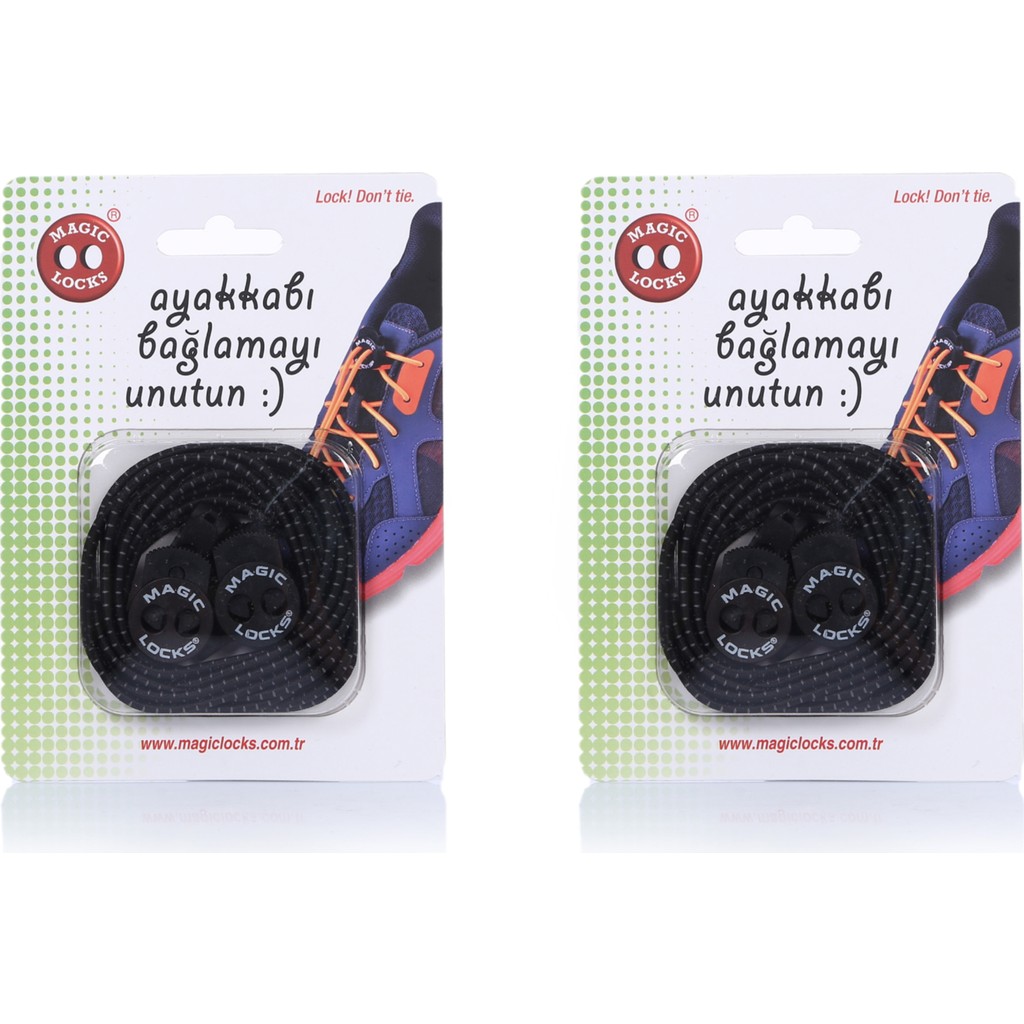 Magic Locks Yuvarlak Akıllı Ayakkabı Bağcık 2'Li Set Ayakkabılar ve Çantalar Fiyatı