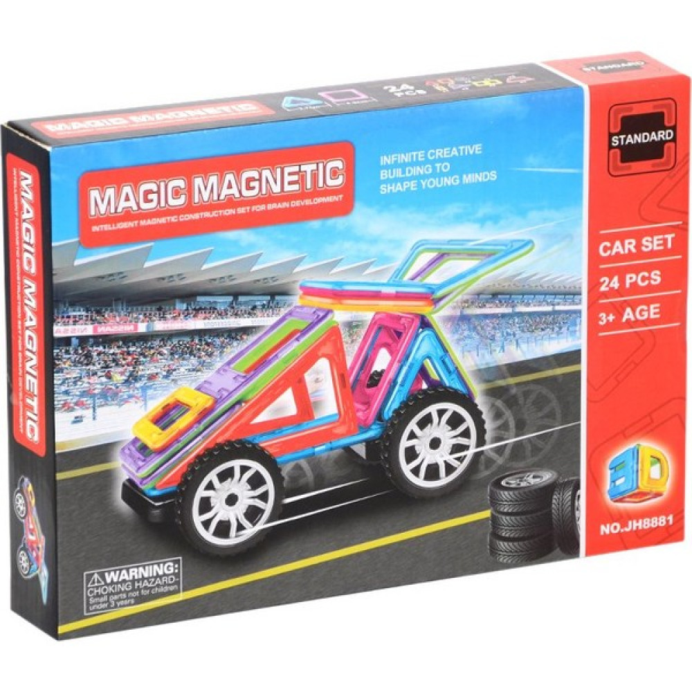 Magic Magnetic 24 Parça Araba Tekerli Magnetik JH8881 Eğitici Oyuncak Fiyatı
