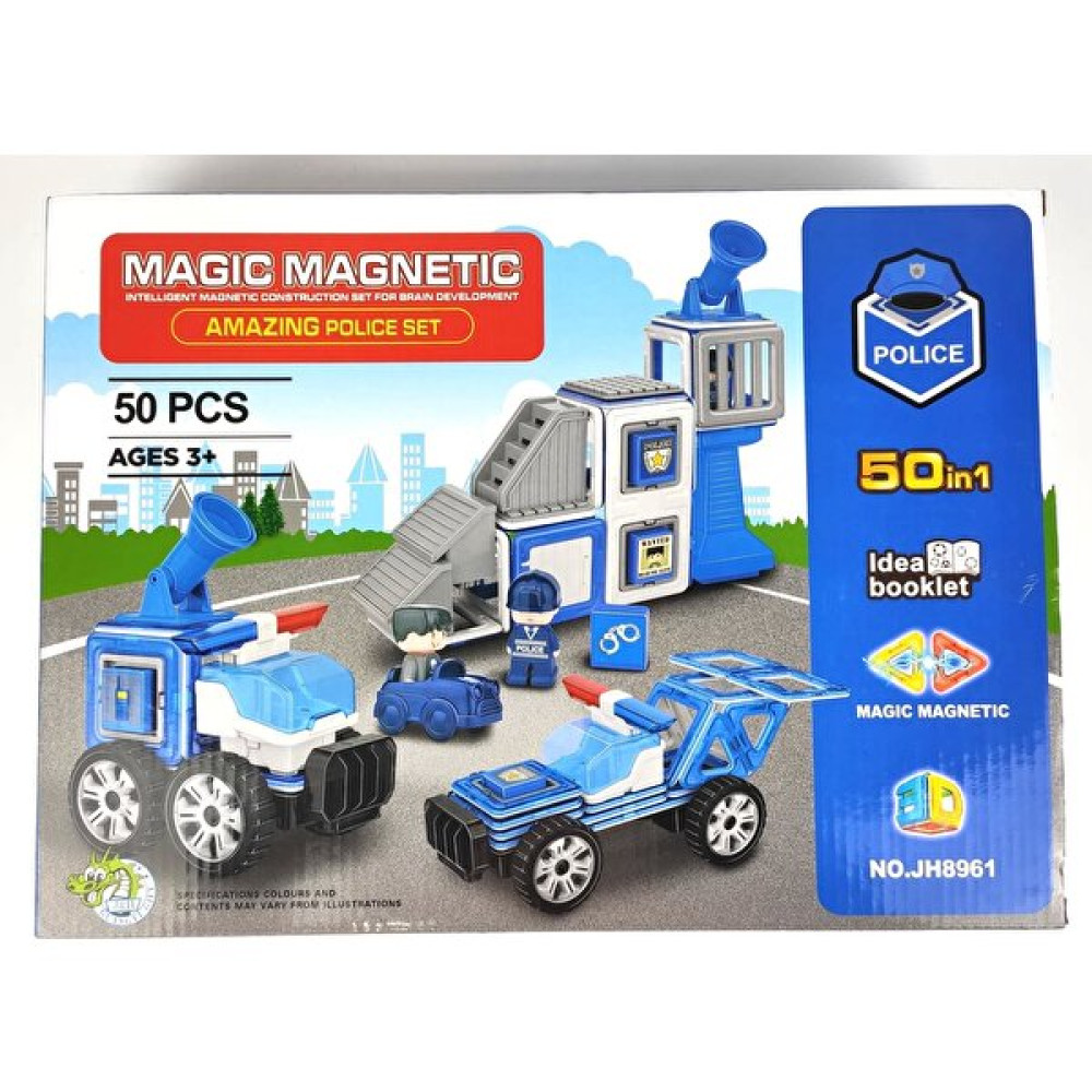 Magic Magnetic Mıknatıslı Polis Seti 50 Parça Legolar ( Yapım Oyuncakları ) Fiyatı