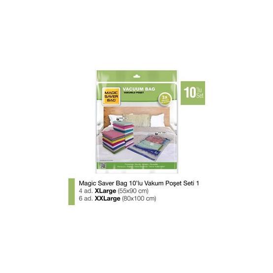 Magic Saver Bag 10'lu Vakumlu Poşet Seti 1