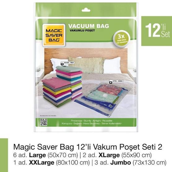 Magic Saver Bag 12'li Vakumlu Poşet Seti 2 Hurç Fiyatı