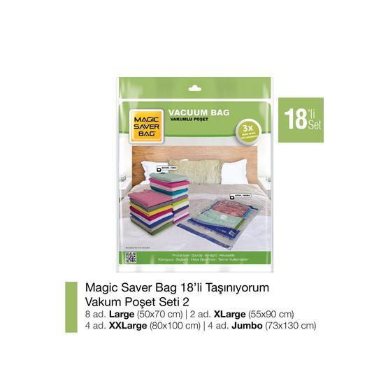 Magic Saver Bag 18'li Taşınıyorum Vakumlu Poşet Seti 2 Hurç Fiyatı