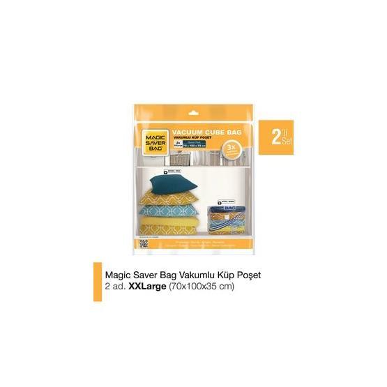 Magic Saver Bag 2'li XXL Küp Vakumlu Poşet Seti