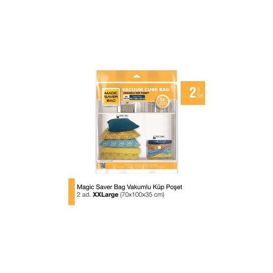 Magic Saver Bag 2'li XXL Küp Vakumlu Poşet Seti