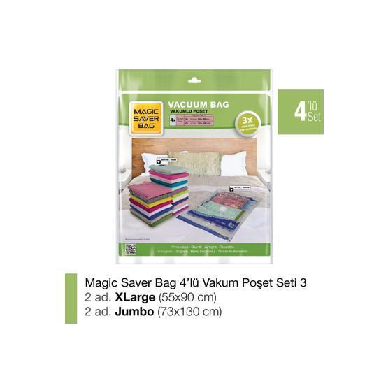 Magic Saver Bag 4'lü Vakumlu Poşet Seti 3