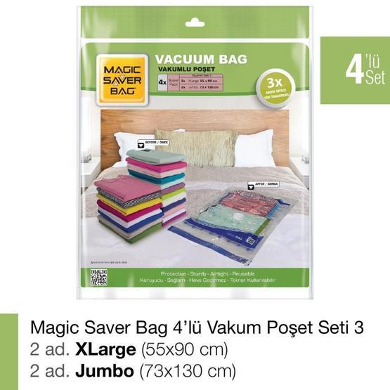 Magic Saver Bag 4'lü Vakumlu Poşet Seti 3