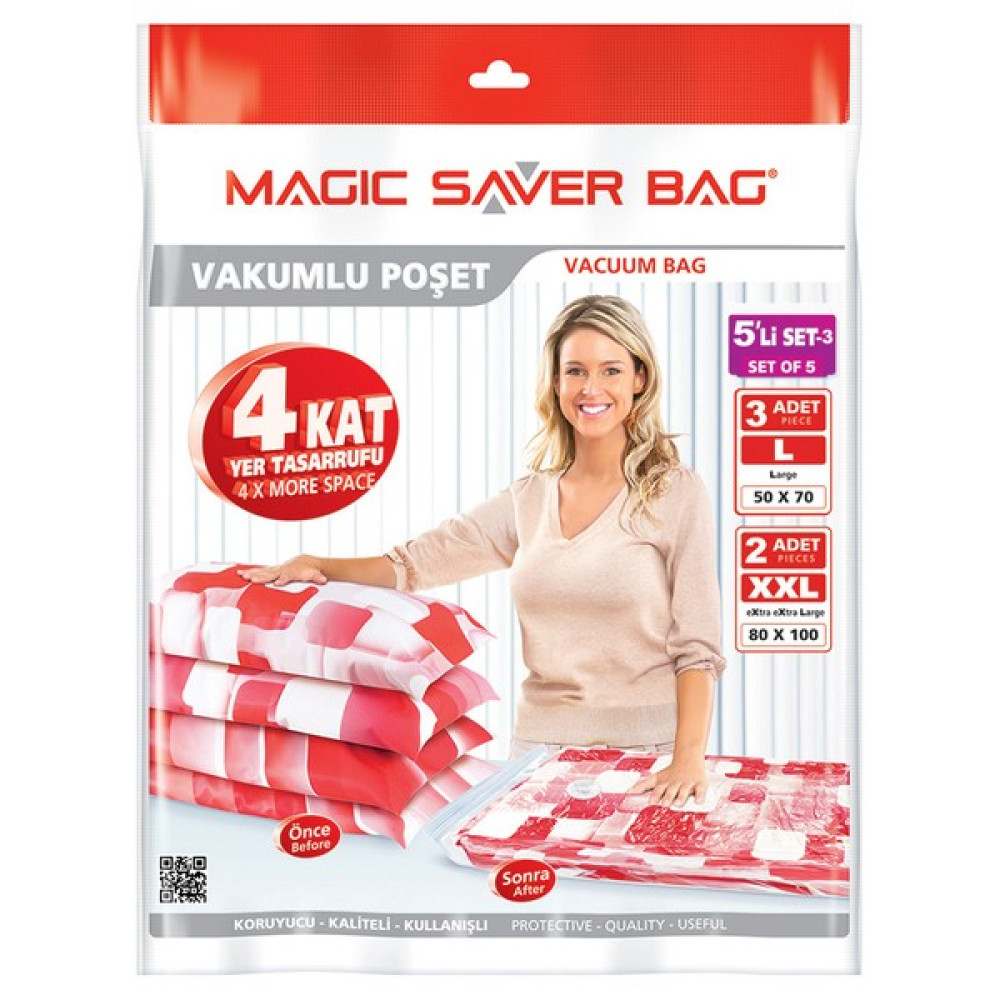 Magic Saver Bag 5 Li Bagaj Seti - 3 Hurç Fiyatı