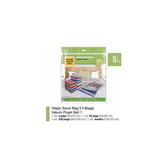 Magic Saver Bag 5'li Bagaj Vakumlu Poşet Seti 1