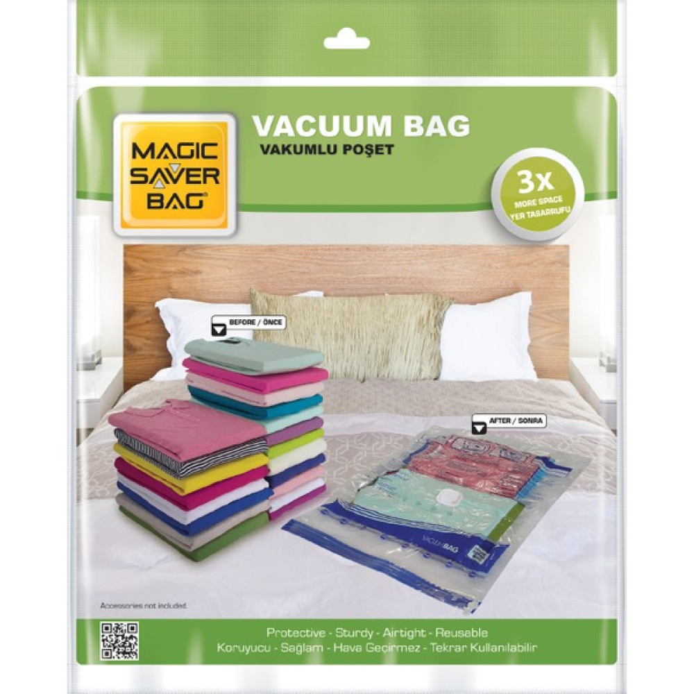 Magic Saver Bag 5'li Vakumlu Poşet Seti (2 L + 1 XL + 2 JUMBO) Hurç Fiyatı