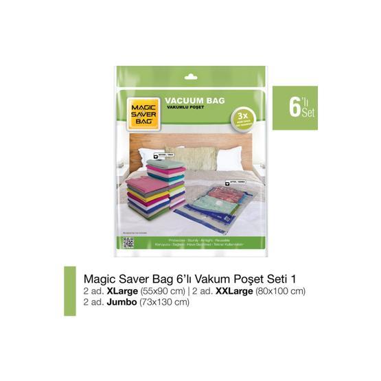 Magic Saver Bag 6'lı Seyahat Vakumlu Poşet Seti 1