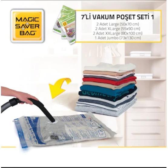 Magic Saver Bag 7'li Vakumlu Poşet Seti 1