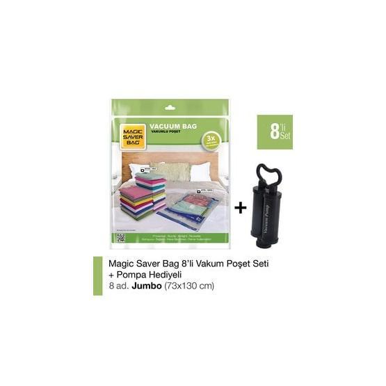 Magic Saver Bag 8'li Set Jumbo Vakumlu Poşet