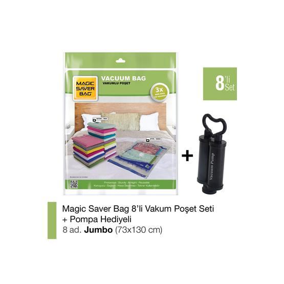 Magic Saver Bag 8'li Set Jumbo Vakumlu Poşet